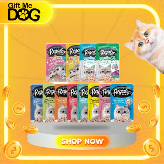ยกโหลราคาถูก(12ซอง) Regalos รีกาลอสอาหารแมวแบบเปียกเนื้อดี กลิ่นหอม น้องแมวชอบมากกกกก