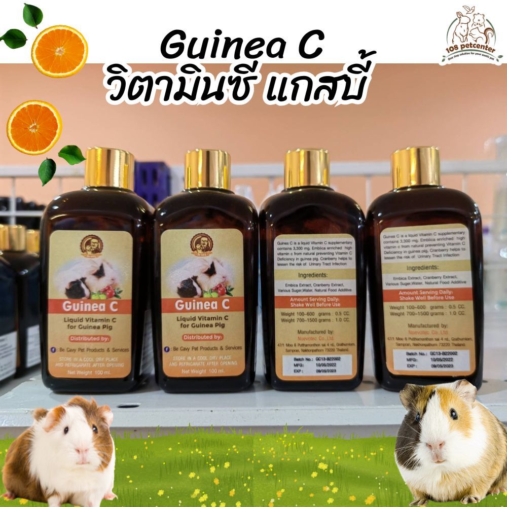 วิตามินซีหนูแก๊สบี้ Guinea C - Chibi Power แถมฟรี!ดร๊อปเปอร์ วิตามินซีขนาดน้ำ 100ml.