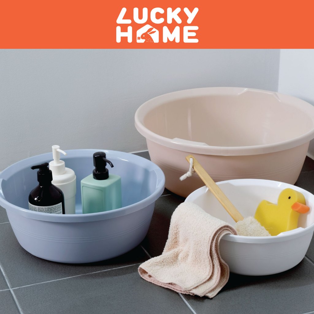 LUCKY HOME กะละมังพลาสติก (L) ขนาด : Ø46.4 x 17(ส) cm T-043 - รูปที่ 2