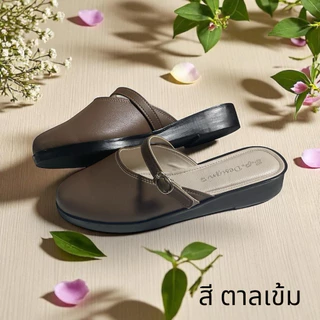รุ่นเมรี่เจน เปิดส้น สูง1 นิ้ว 34-43handmade spdesign เครื่องหนังบ้านสายพิน saipin leather