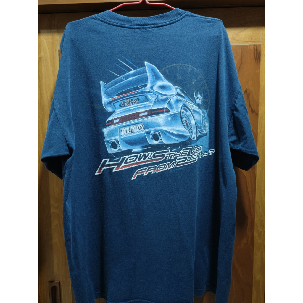 เสื้อวินเทจ ป้ายห้อย งานป้าย ODM "Zum Speed" Flyn Low 2001's (Rare) เสื้อ วินเทจ ป้าย ปีลึก