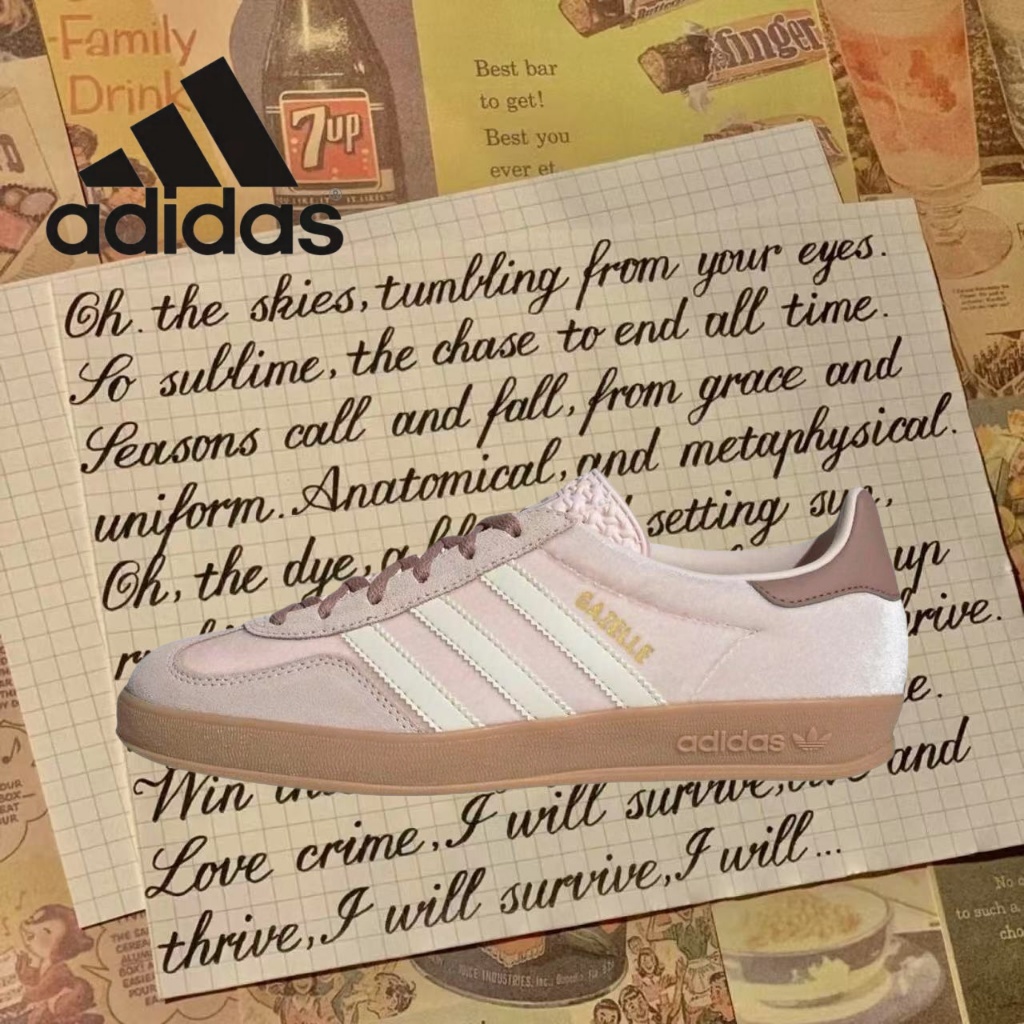 （ของแท้ 100 %）💞 adidas originals Samba gazelle OG JR0232 แดง/ขาว/น้ำตาล/สีเบจ