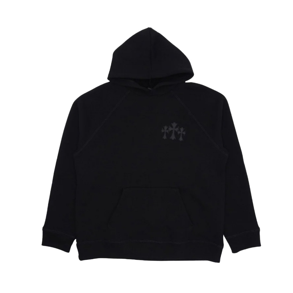 Chrome Hearts Triple Cross Nylon CH Logo 7/11 Hoodie (BLACK)