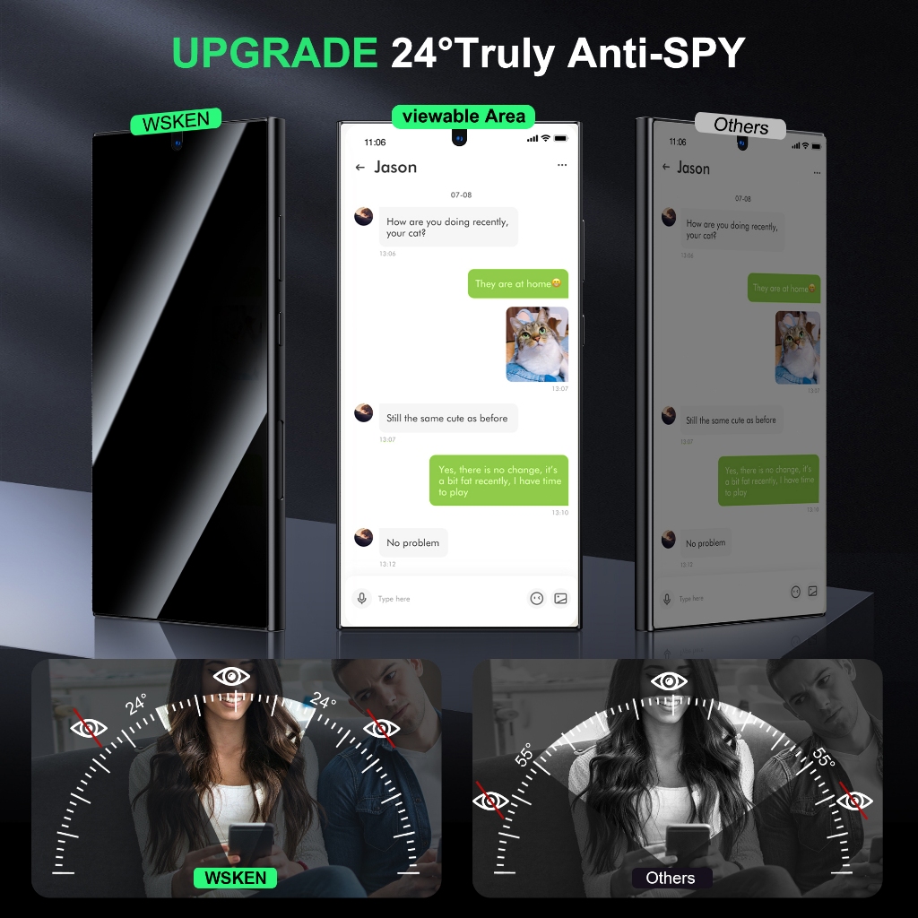 WSKEN samsung S25Ultra ชุด ฟิล์มกระจกนิรภัย เคสแม่เหล็ก ฟิล์มกล้อง for S24Ultra เอชดี ทนทานต่อการตกหล่น ทนต่อรอยขีดข่วน - รูปที่ 3