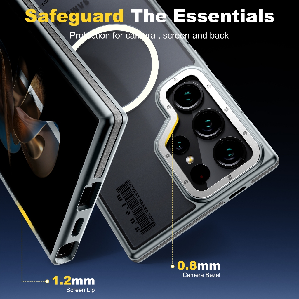 WSKEN samsung S25Ultra ชุด ฟิล์มกระจกนิรภัย เคสแม่เหล็ก ฟิล์มกล้อง for S24Ultra เอชดี ทนทานต่อการตกหล่น ทนต่อรอยขีดข่วน - รูปที่ 5