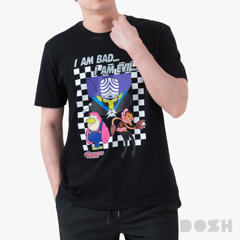 DOSH MEN'S T-SHIRTS POWERPUFF GIRLS เสื้อยืดคอกลมผู้ชาย DPGMT5008-BL1 (XS-2XL)
