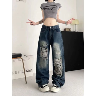 ASHI👖ยีนส์โล๊ะสต็อคN.11สินค้าไม่ผ่านQCมีตำนิ10-20% เฉพาะไลฟสดคะราคาตัวละ49฿