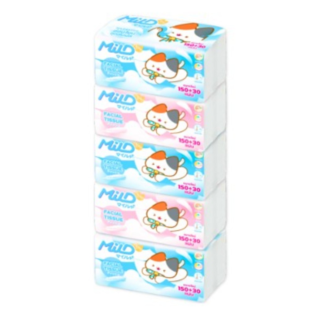 กระดาษมายด์150แผ่น (1แพค5ห่อ) ทิชชู่