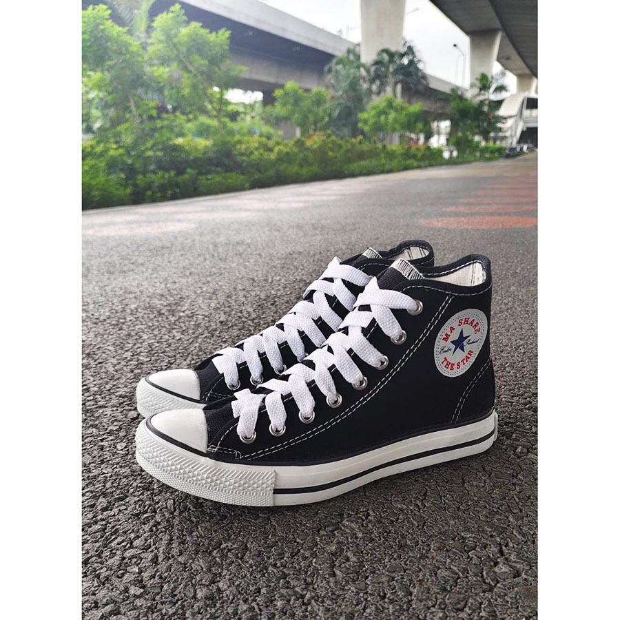 Mashare รองเท้าผ้าใบหุ้มข้อ มาแชร์ รุ่น 222 สีดำ รุ่น Classic สวมใส่สบาย