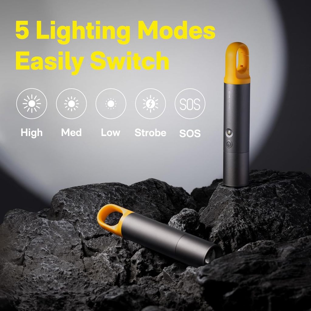 HOTO Flashlight Lite ไฟฉายแบบซูมได้ ใช้หลอด LED ชาร์จไฟผ่าน USB-C ความสว่าง 1000 ลูเมน ราคา ถูกที่สุด ดีลบีเคเค แกลเลอรีภาพที่ 5