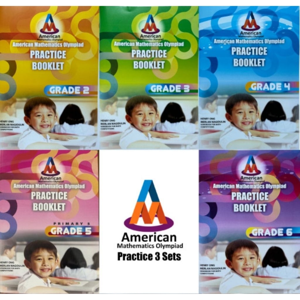 คณิตศาสตร์นานาชาติ AMO (P2-P6) Practice Booklet (3set) ภาษาอังกฤษทั้งหมด