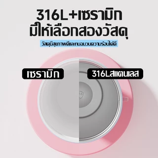 แก้วนํ้าเก็บความเย็น ขนาด 710 มล แก้วเก็บความร้อนสแตนเลส พร้อมฝาหลอดกันฝุ่นและฝาแก้วกันลื่น ออกแบบให้มีหูหิ้วพกพาสะดวก