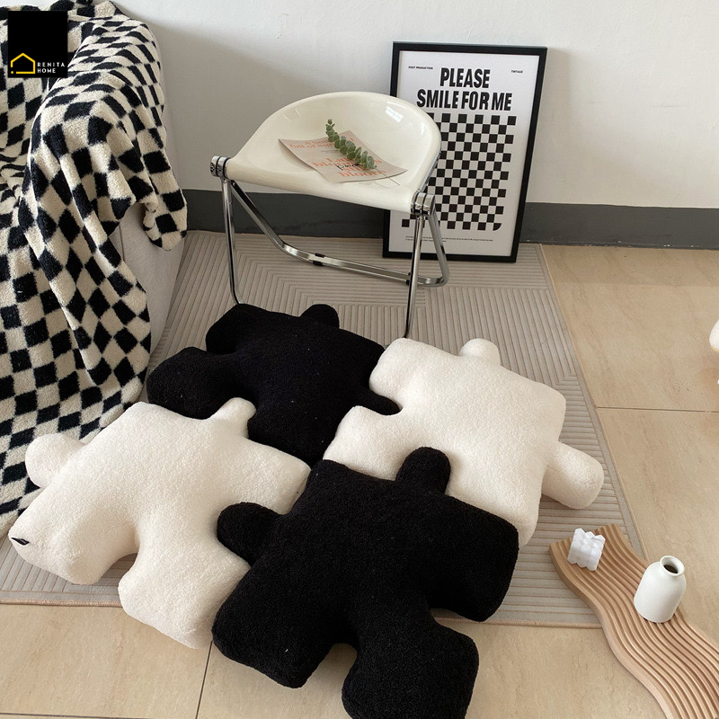 RENITA HOME หมอนอิงจิ๊กซอว์ Jigsaw Pillow หมอนตกแต่งห้องสไตล์เกาหลี มินิมอล