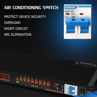 DBX SA-208/SA-218 professional 8+2 power sequencer 8 ช่องจ่ายไฟที่ควบคุมได้ + 2 ช่องจ่ายไฟเสริม, รองรับช่องเปิด/ปิ