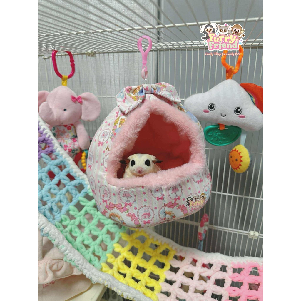 บ้านนอน Cozy Hut สำหรับบุชเบบี้ ชูการ์ไกรเดอร์ สัตว์เลี้ยงขนาดเล็ก