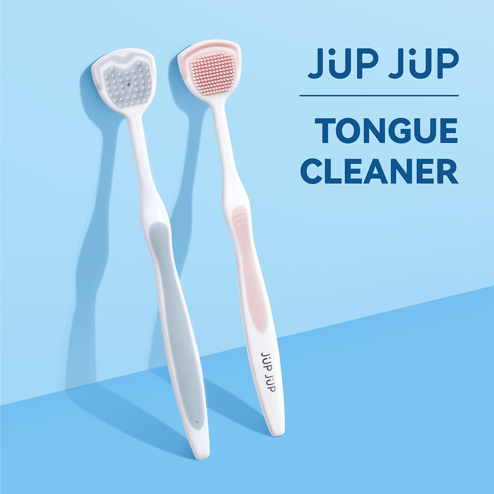 JUP JUP Tongue Cleaner อุปกรณ์ทำความสะอาดลิ้น ชนิดขนแปรงนุ่ม จบปัญหาในช่องปาก กำจัดแบคทีเรีย ลดกลิ่น