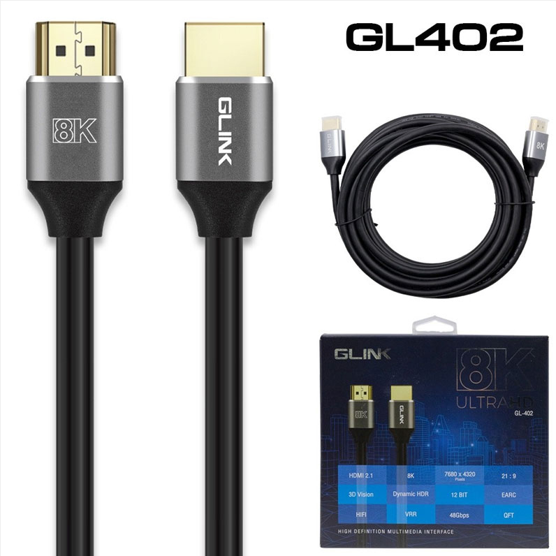 CABLE (สายเคเบิล) GLINK GL402 - HDMI TO HDMI 8K (3M) BY COMCOM