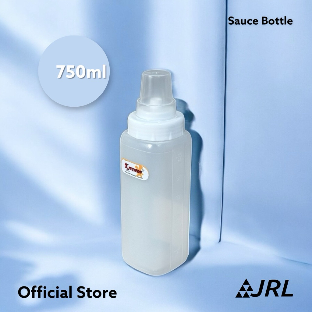 (750ml) 9521+5 ขวดบีบ รูกว้าง 1.2 ซม (มีมอก.) ผลิตในประเทศไทย สำหรับใส่ ซอส นมข้น น้ำผึ้ง น้ำเชื่อม