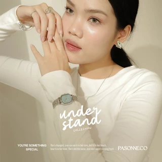 pasonne.co นาฬิกาข้อมือ รุ่น understand สายสีเงิน หน้าปัดทรงเหลี่ยมโค้งมน