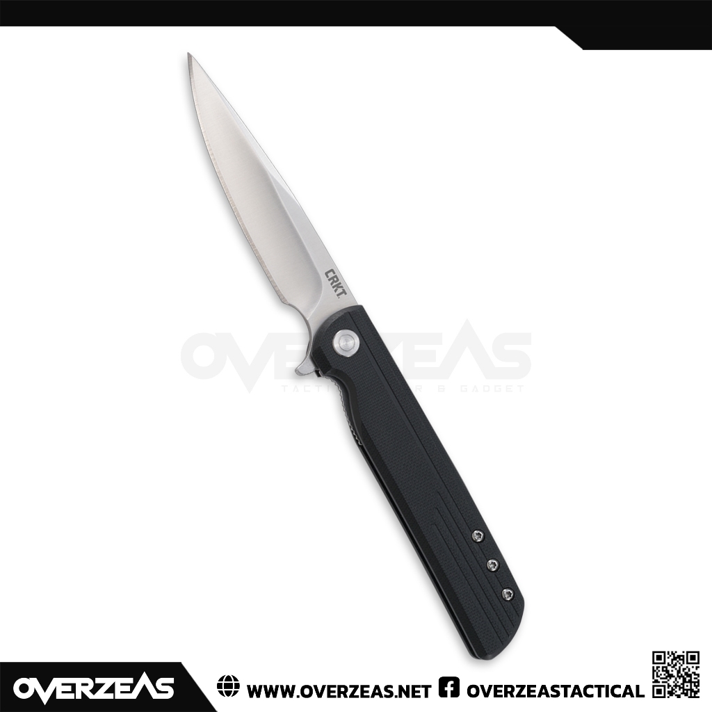 มีดพับ CRKT LCK Assisted Liner Lock Black GRN (8Cr13Mov 3.3" Satin),3801