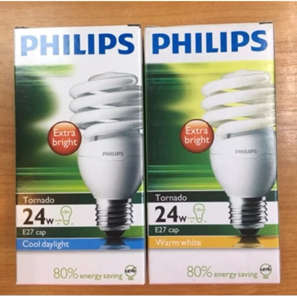 หลอดทอร์นาโด ฟิลิปส์ 24W E27 220-240V50-60Hz Extra bright