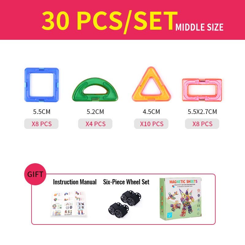 NIKO แผ่นแม่เหล็กต่อแบบใหญ่ พิเศษสำหรับมือน้อยๆ ปลอดภัยไม่แตกง่าย เสริมพัฒนาการรอบด้านสำหรับเด็ก - รูปที่ 6