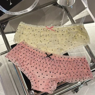 💗Sexy Love💗กางเกงใน panty น่ารัก ระบายอากาศ เย็น ยืดหยุ่นดี ลูกไม้ freesize ลายดอกไม้ ส่งจากไทย