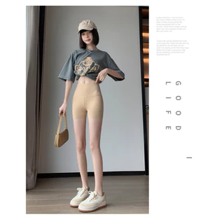 PrettyLady Shop（4219）กางเกงเลกกิ้งขาสั้น ระบายอากาศได้ดี เหมาะกับการเล่นโยคะ เล่นกีฬา ว่ายน้ำ