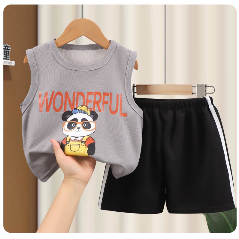 ชุดเสื้อกล้ามเด็ก ระบายอากาศดี+สไตล์เกาหลี ใส่สบาย พร้อมส่ง - รูปที่ 5