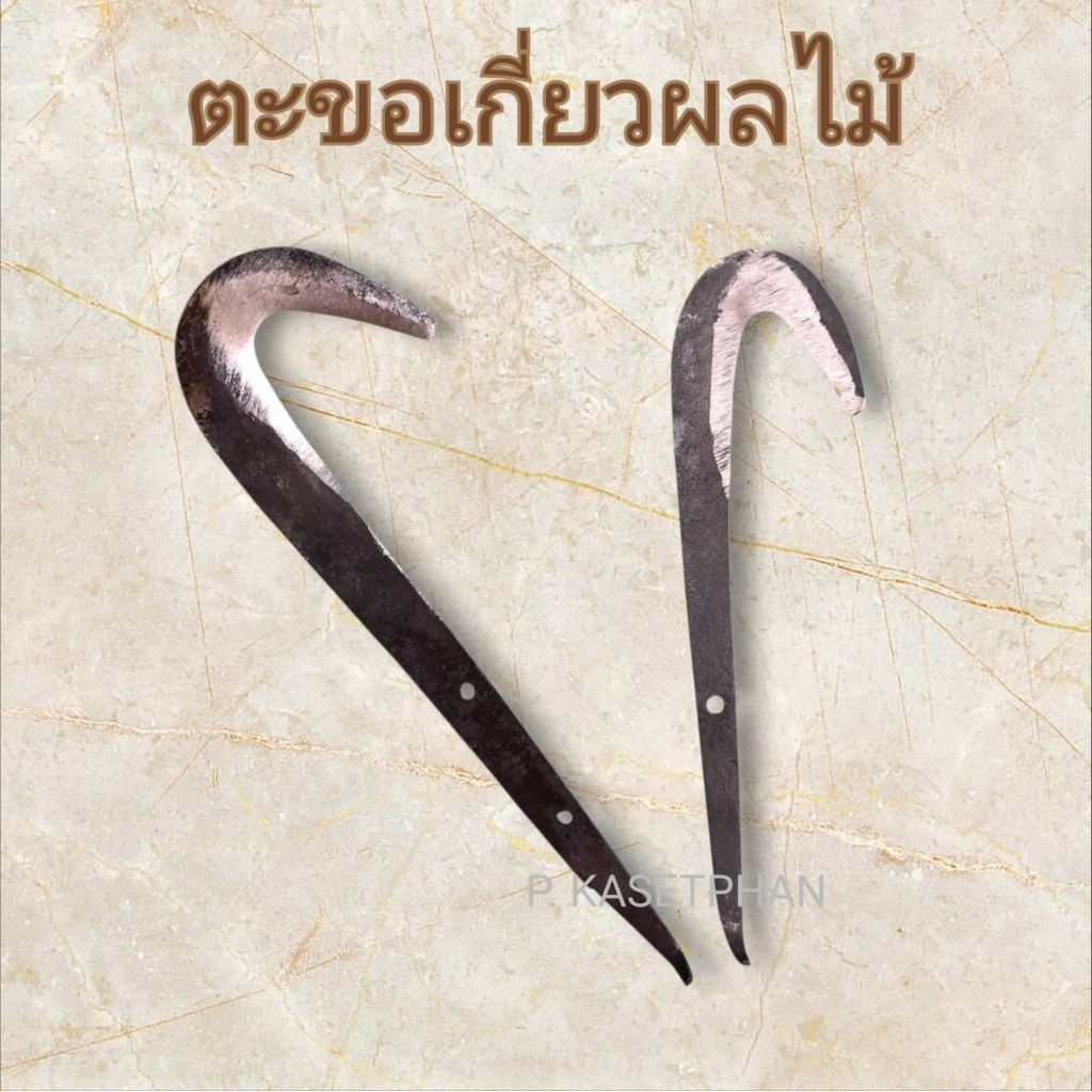 ตะขอเกี่ยวผลไม้ ขอเกี่ยวหมาก ขอเกี่ยวเงาะ  1คม ขนาด 6.0 และ 7.5 นิ้ว