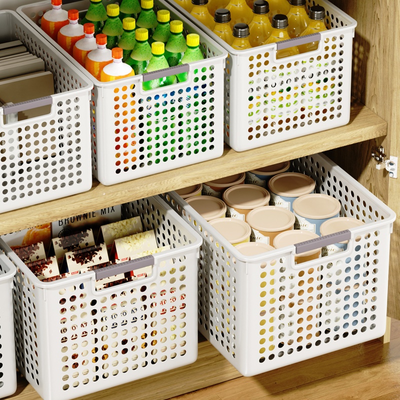 Leerhome กล่องเก็บของ กล่องพลาสติก ใส่ของใช้ทั่วไ ประหยัดพื้นที่ สีสันสวยงาม (เฉพาะสีขาว )