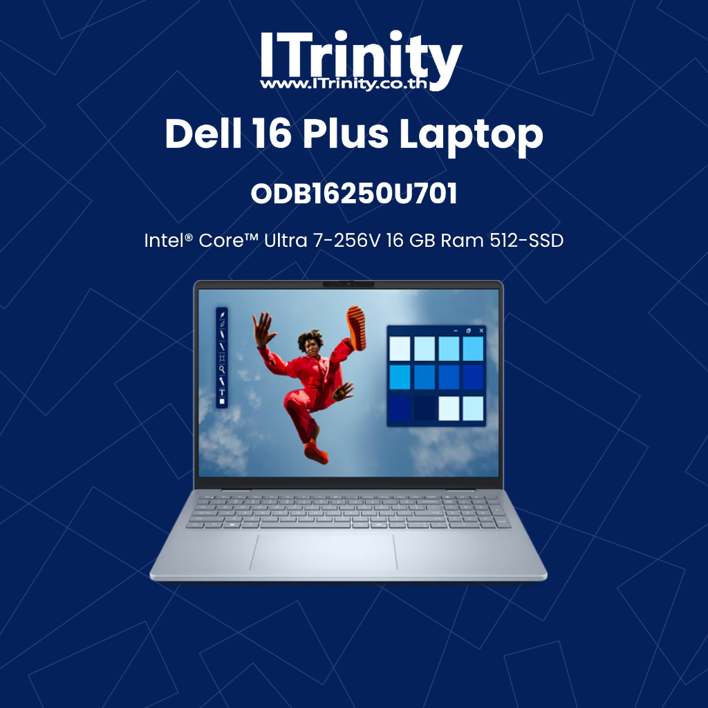 Dell 16 Plus ODB16250U701 Intel Core Ultra 7 เดลล์ คอมพิวเตอร์พกพา 16 นิ้ว รับประกันเครื่อง 2 ปี + แ