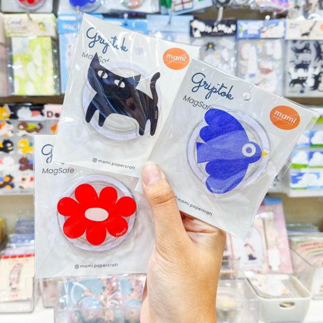 Magsafe Griptok กริปตอกแม่เหล็ก ลายมินิมอล ดอกไม้ สัตว์น้อยสุดน่ารัก กริปตอกสวย ๆ [mami papercraft]
