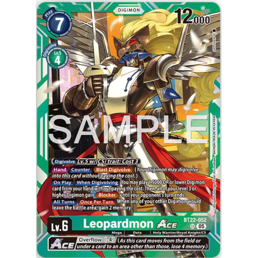 (Japan) Digimon Cardgame BOOSTER CYBER EDEN [BT-22] SR Leopardmon