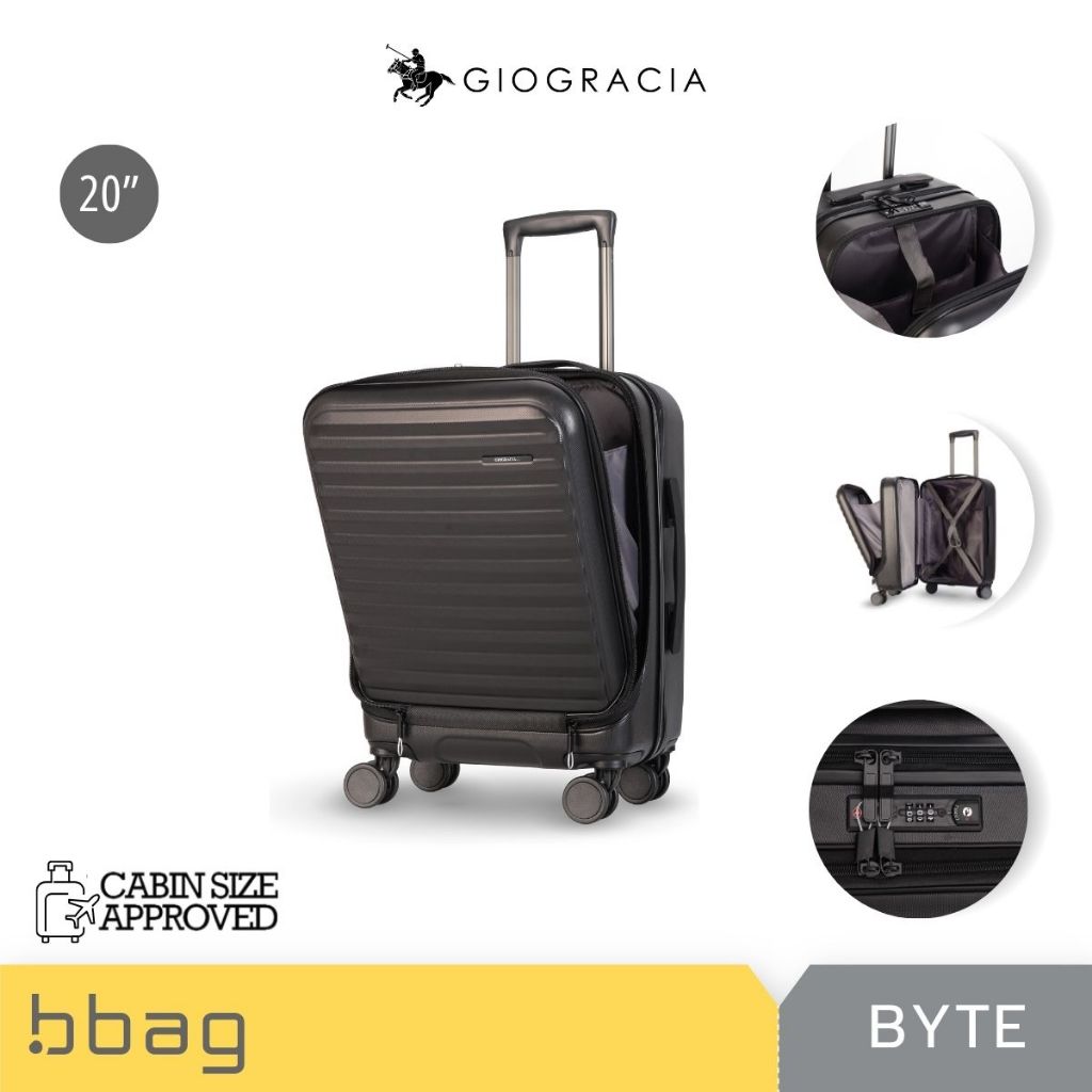 Giogracia Polo Club กระเป๋าเดินทาง 20 นิ้ว รุ่น Byte 62028 เปิดฝาหน้า Laptop 15.6" ABS TSA Lock ล้อคู่