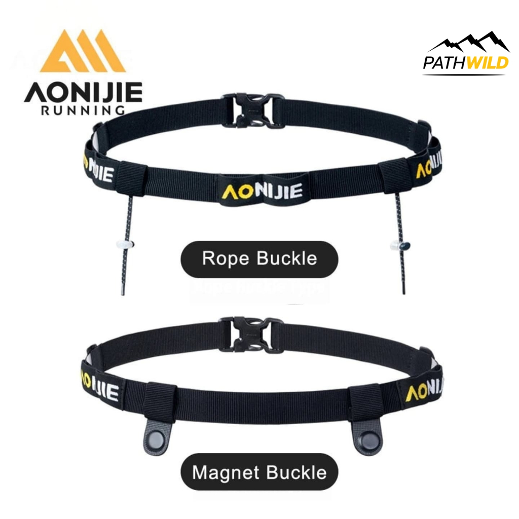 AONIJIE E4435 Running Bib Belt เข็มขัดสำหรับติดบิบ เบอร์วิ่ง ปรับกระชับได้ตามรอบเอว ใส่ได้ทุกไซส์ หัวเข็มขัดยืดหยุ่น