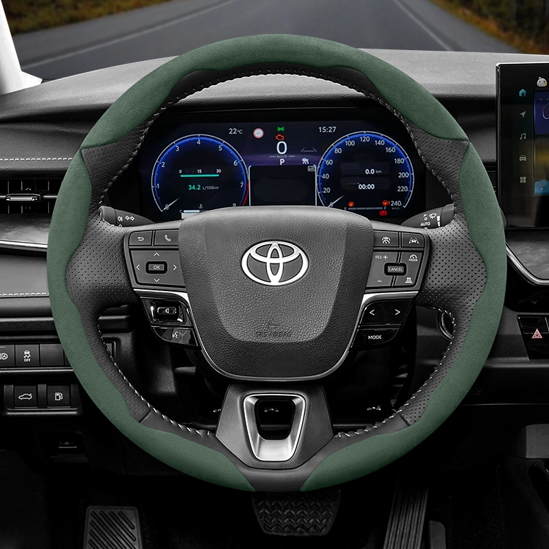 หุ้มพวงมาลัยเฉพาะรุ่น Toyota โตโยต้า หนังกลับ ดีไซน์สปอร์ต บางพิเศษ มีให้เลือก Hilux Revo/Yaris ATIV/Hatchback/Corolla