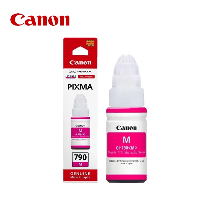 Canon GI-790 (พร้อมกล่อง）Bk C M Y Original สีดำ ฟ้า ชมพู เหลือง หมึกเติมแท้ FOR G1000,G2000, G3000,G4000,G1010,G2010 - รูปที่ 6