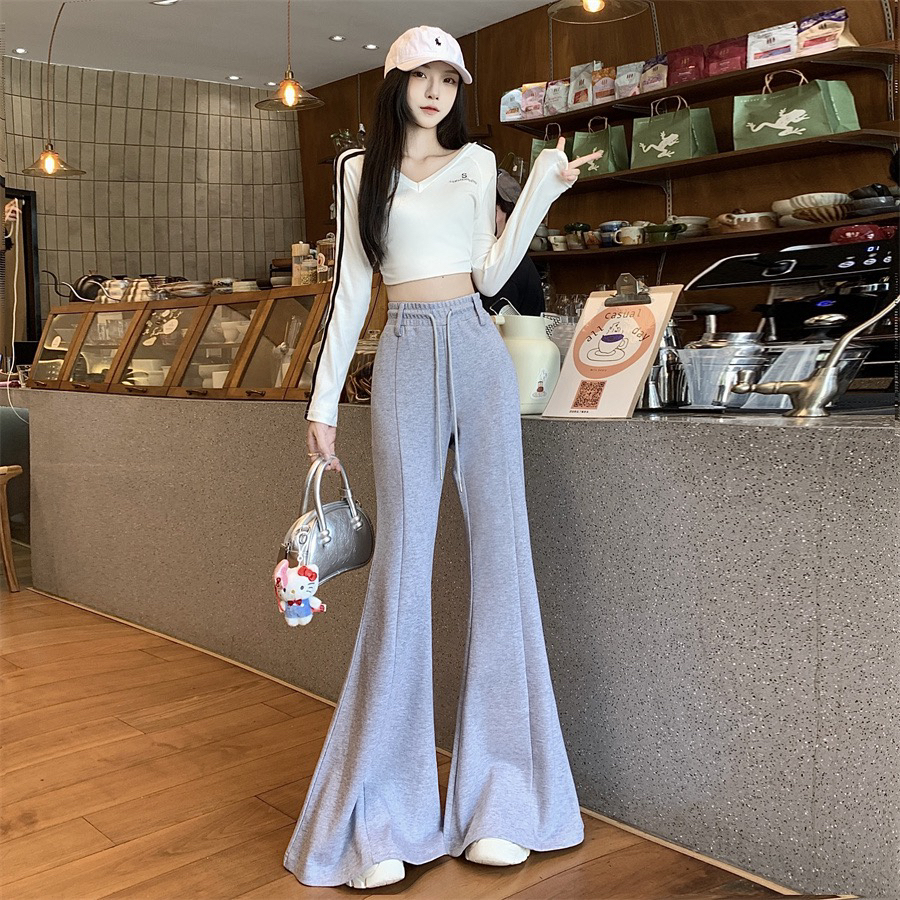 กางเกงขายาว กางเกงลำลอง เอวยืดได้ มีเชือกที่เอว ทรงหลวม#91243 - รูปที่ 7