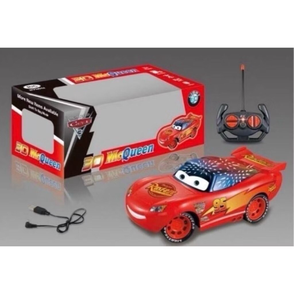 พร้อมส่งจากไทย รถบังคับ Lightning McQueen-ไลท์นิ่ง แม็คควีน Cars ถ่านชาร์จ มีไฟ R/C 27MHz ขนาด 33x15