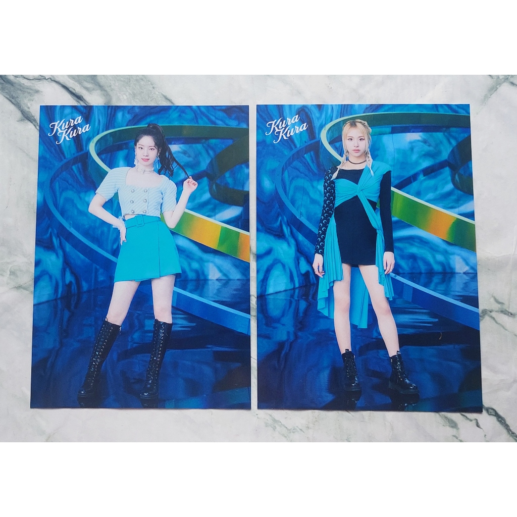 Postcard ดาฮยอน แชยอง Official Goods อัลบั้ม TWICE - Kura Kura Japanese Album การ์ด ของแท้ Kpop Card