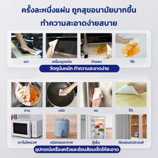(ส่งด่วน⚡)Pika Kitchen Clean Wipes ทิชชูทำความสะอาดสำหรับครัว แผ่นใหญ่ ขจัดคราบน้ำมัน 99% กลิ่นเลมอน