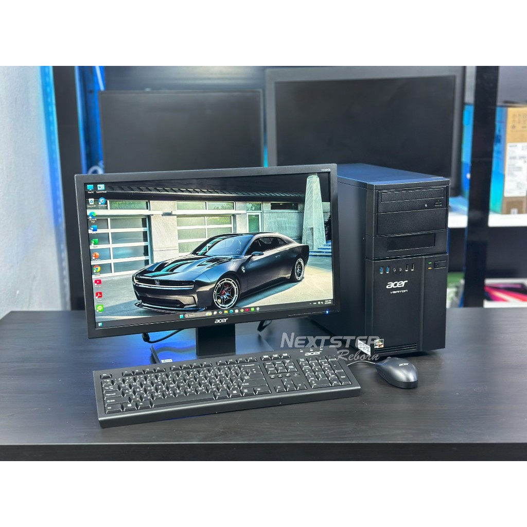 PC ครบชุด Acer Veriton M200 AMD Ryzen 5 Pro 2600 Ram 8GB HDD 1TB หน้าจอ 22" มือสอง ประกัน 3 เดือน