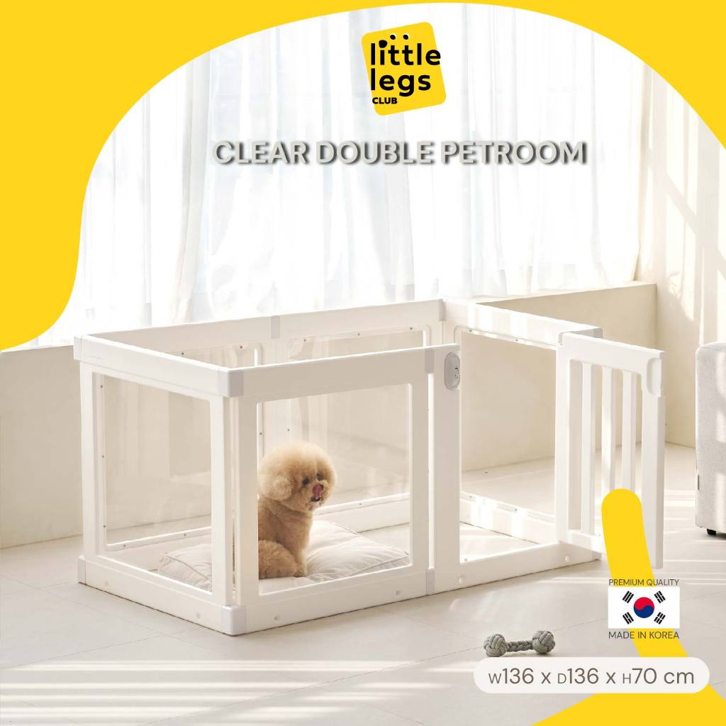 LLC คอกสุนัข รุ่น Clear Double ขนาด W136xD71xH70 cm CDB