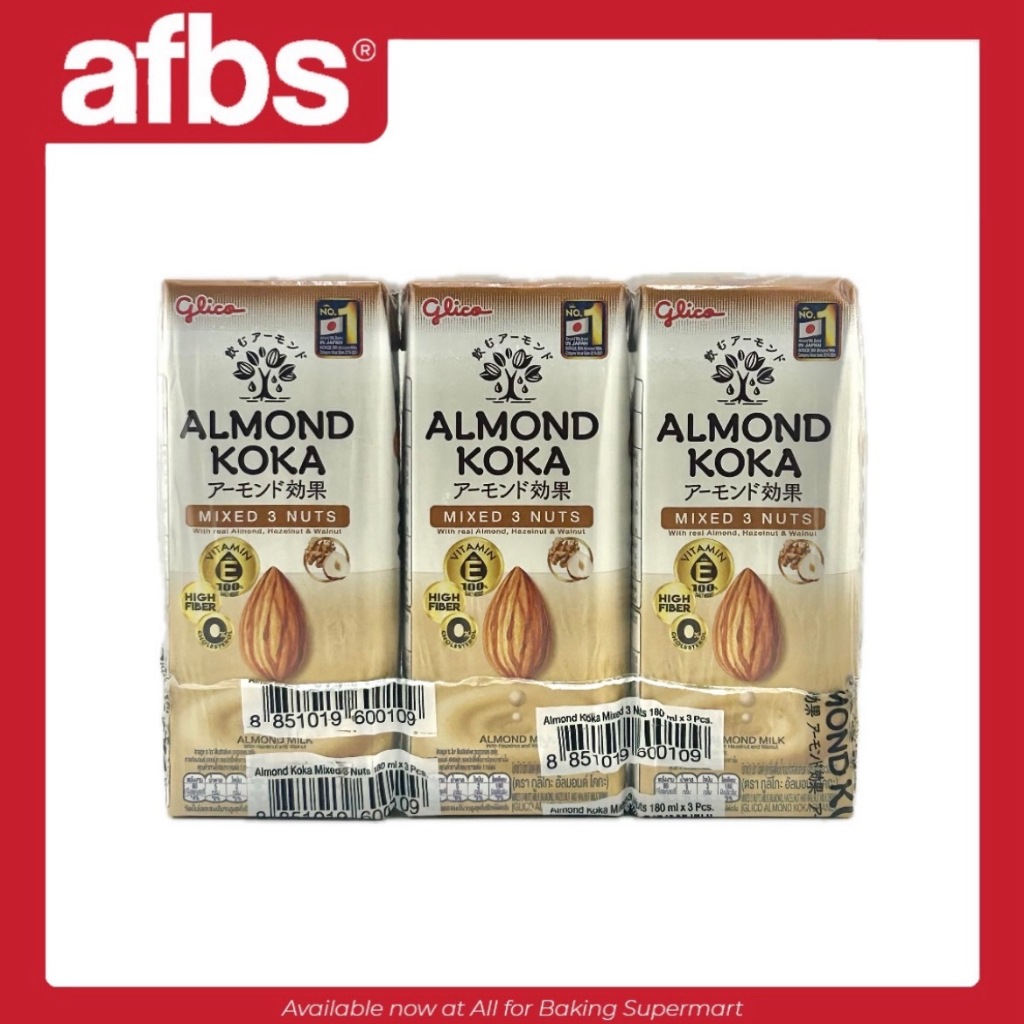 AFBS Glico Almond Kaka Mixed 3 Nuts 180 ml.*3 #1116060