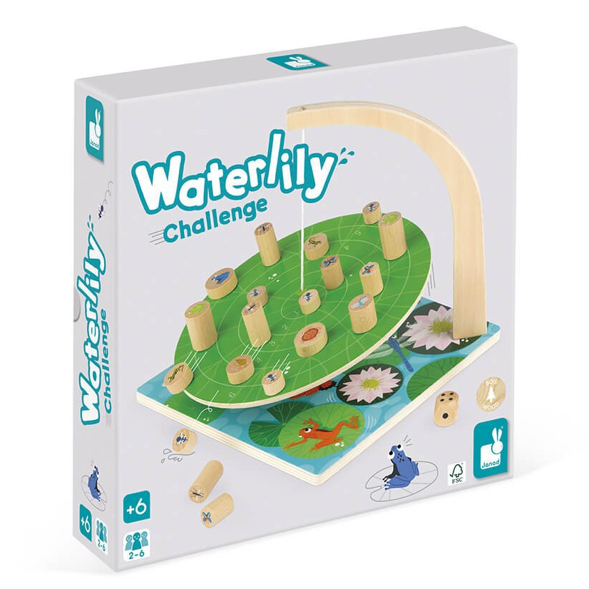 JANOD, Game of Skill - Waterlily Challenge บอร์ดเกมเสริมพัฒนาการ เสริมจินตนาการ  สำหรับอายุ 6 ปี