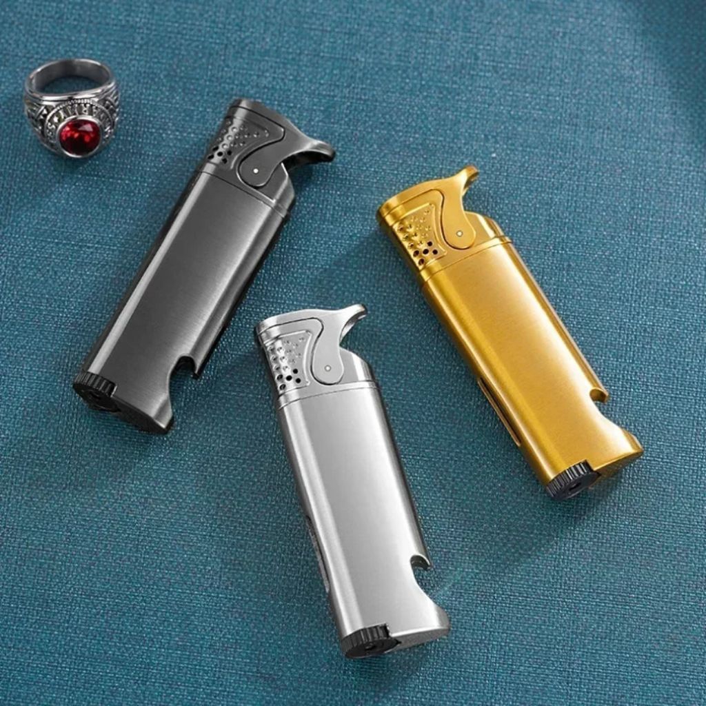 ไฟแช็คที่เปิดขวด เป็นไฟฟู่ กันลม มี 3 สี ให้เลือก เติมแก๊สได้ ปรับไฟได้ สินค้าพร้อมจัดส่ง - รูปที่ 3