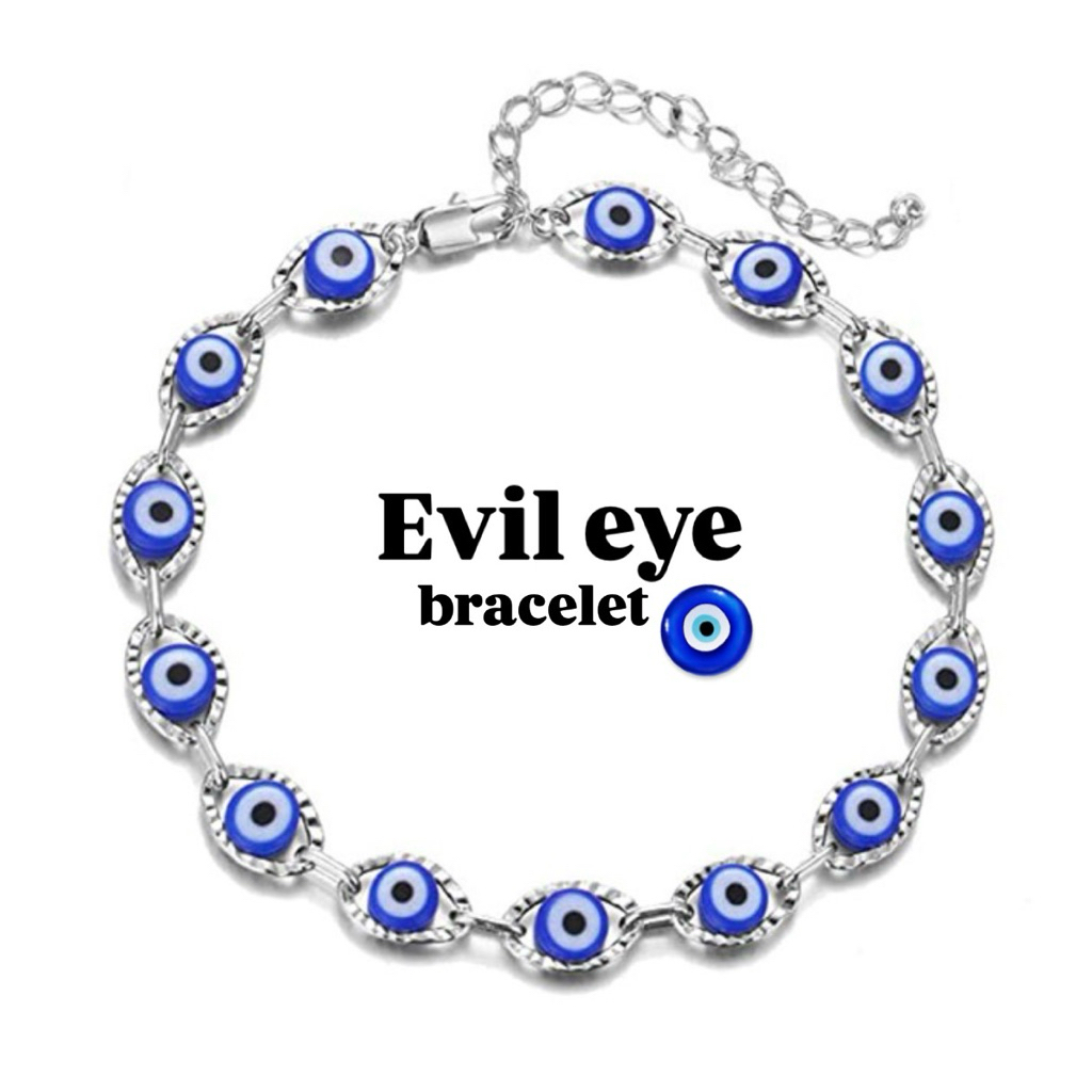 พร้อมส่ง🧿สร้อยข้อมือ(evil eye )เครื่องรางปกป้องสิ่งชั่วร้าย👽