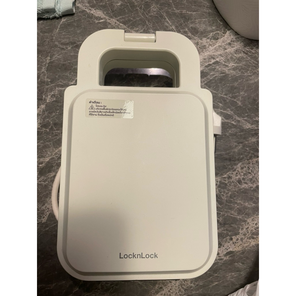 มือสอง-สภาพดีมาก ใช้งานน้อย-ส่งฟรี- LocknLock เครื่องทำแซนวิชและวาฟเฟิล Sandwich Maker - EJB126IVY