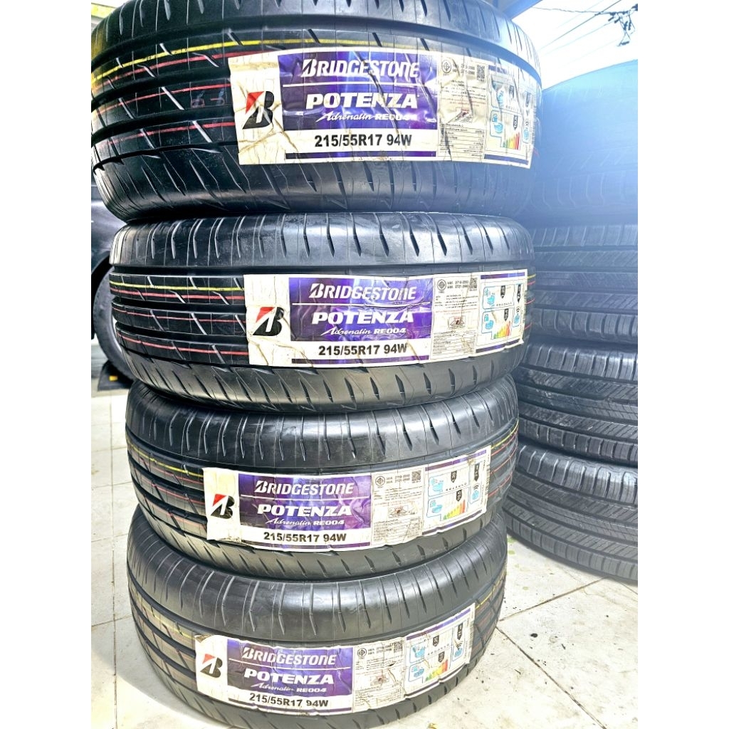 ยางบริสโตน 215 55 r17 ปี 22 Bridgestone re004 ยางใหม่ตัวล่าสุด สินค้าราคาพิเศษ จำนวนจำกัด ชุด 4 เส้น